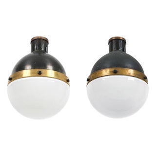 Hicks Globe Pendant Lights by Thomas O'Brien - A Pair For Sale