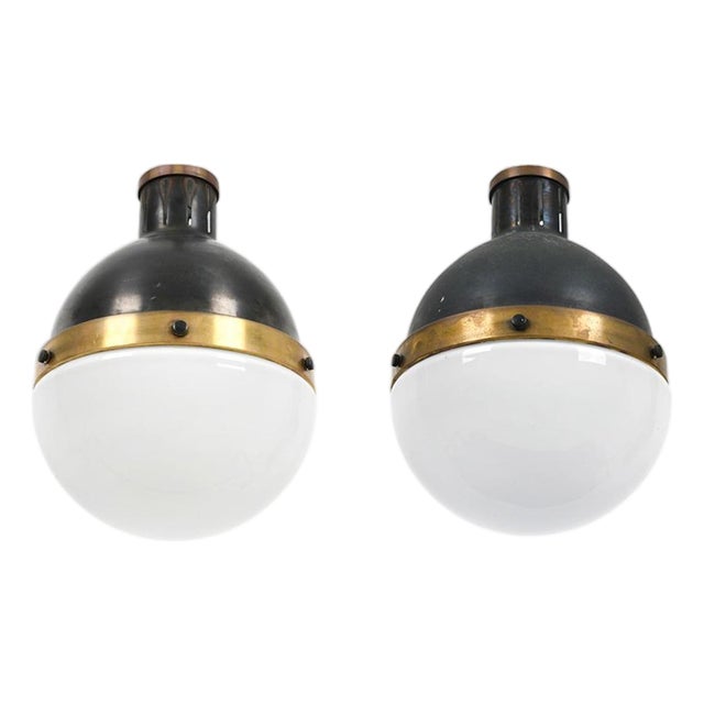 Hicks Globe Pendant Lights by Thomas O'Brien - A Pair For Sale