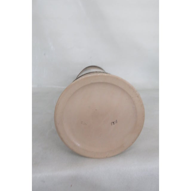Early 20th Century Marzi and Remy Tall Extra Large Ceramic Pewter Lidded Beer Stein For Sale - Image 11 of 16