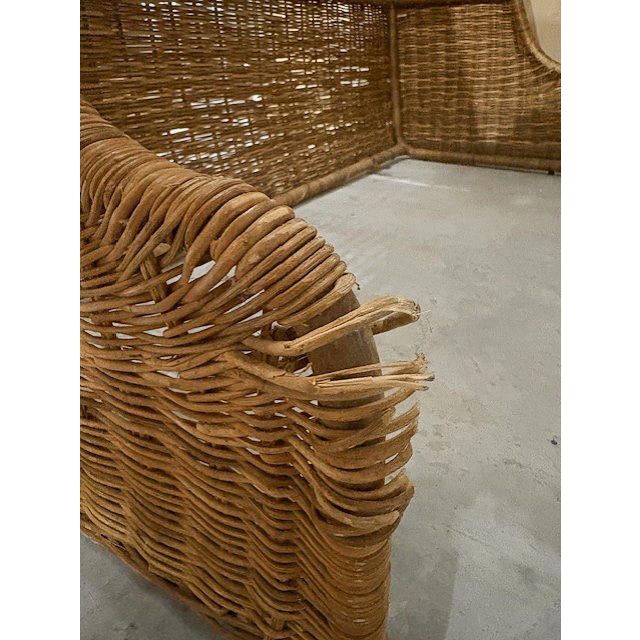 1960s Wicker Hooded Headboard for Daybed For Sale - Image 5 of 6
