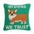Spritely Home In Dogs We Trust Hook Pillow, 16" x 16" For Sale - Image 4 of 4