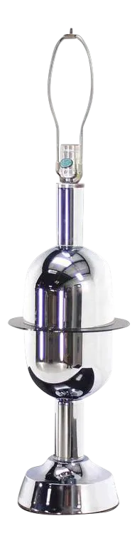 Mid-Century Chrome Bullet Shape Table Lamp