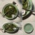 Contemporary French Country Style Green Enamel Metal Charger For Sale - Image 3 of 18