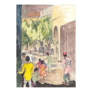 1950s Ivy Attwell Libya Watercolor For Sale