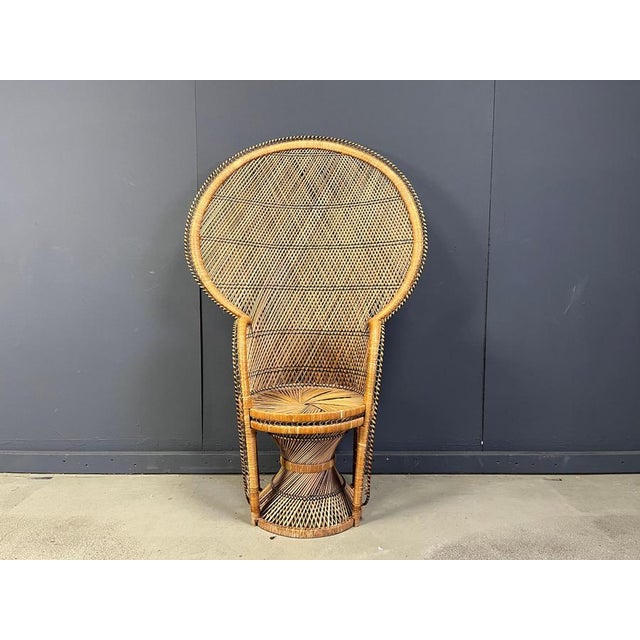 Vintage Wicker Peacock Chair, 1970s For Sale - Image 15 of 17
