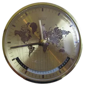 Kienzle World Clock by Heinrich Möller for Kienzle International, 1970s