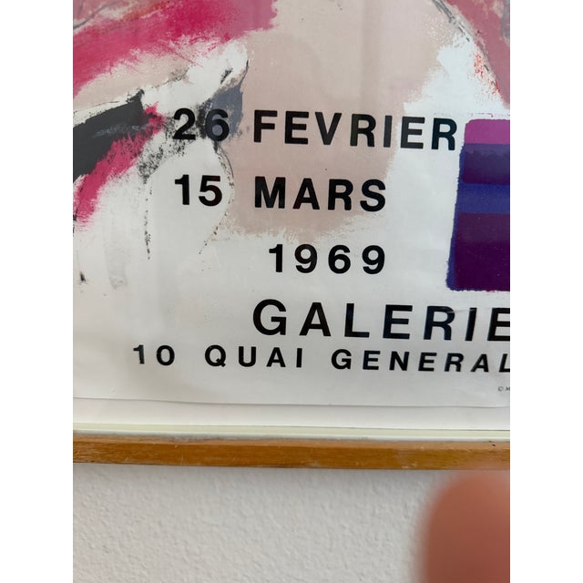 Paul Guiramand - Framed Mid Century Gallery Poster - 1969 For Sale - Image 4 of 6