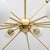 Metal Large Mid-Century Modern Italian Brass and Opaline Glass Sputnik Chandelier, 1970s For Sale - Image 7 of 8