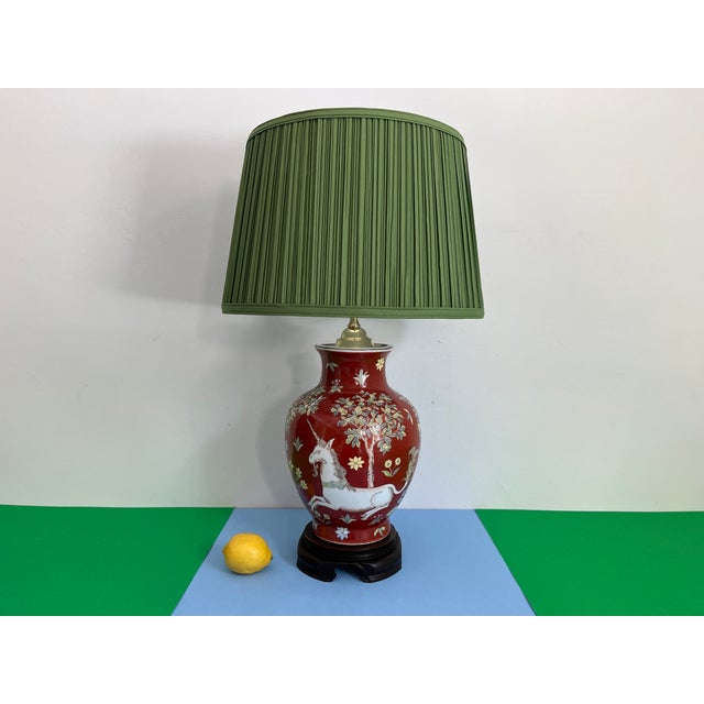 Unicorn in the Garden Lamp & Shade, C1950 For Sale - Image 6 of 12