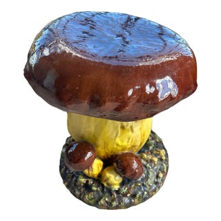 Antique Zsolnay Pecs Majolica Mushroom Garden Stool Seat Stacking Pyrogranite C1890 For Sale
