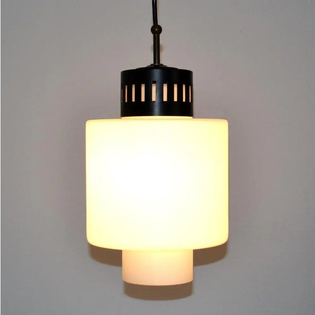 Stilnovo Opaline Pendant from Stilnovo, 1960s For Sale - Image 4 of 12
