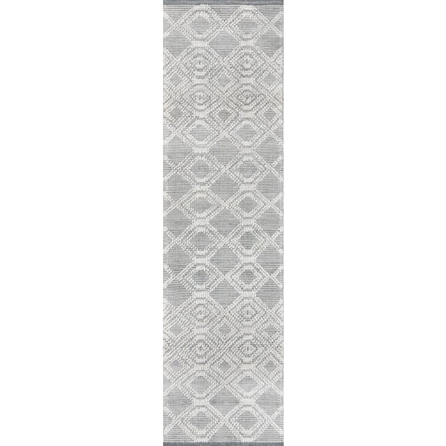 Momeni Contemporary Indoor/Outdoor Hermosa Rug in Grey, 2'3" x 8' Runner For Sale