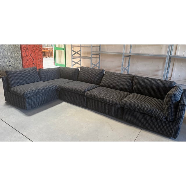 Modular sofa consisting of 5 pieces, including two end pieces. Modern, linear design created by architects D’Urbino,...