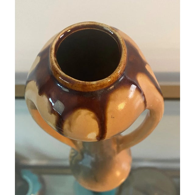 Vintage 'Belgium' Brown 2 Handled Vase For Sale - Image 4 of 6