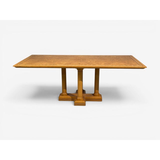 David Linley, Inlaid Dining Table, Burlwood Oak, United Kingdom, 2000s For Sale - Image 4 of 13