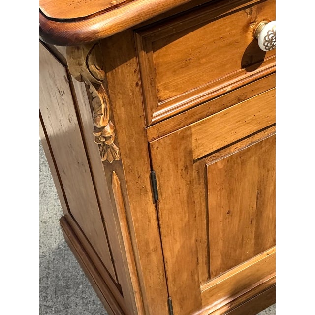Vintage Carved Knotty Pine Credenza For Sale In West Palm - Image 6 of 12