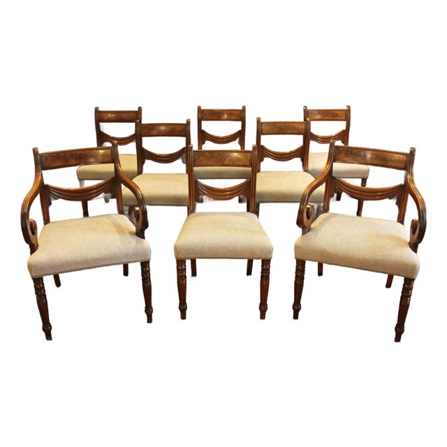 Circa 1830 William IV Set of 8 Dining Chairs For Sale