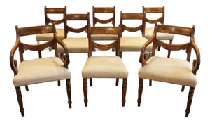 Circa 1830 William IV Set of 8 Dining Chairs