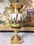 Elegant baluster Paris porcelain vase painted and gilded by hand. The two sides represent a different decoration, on one...