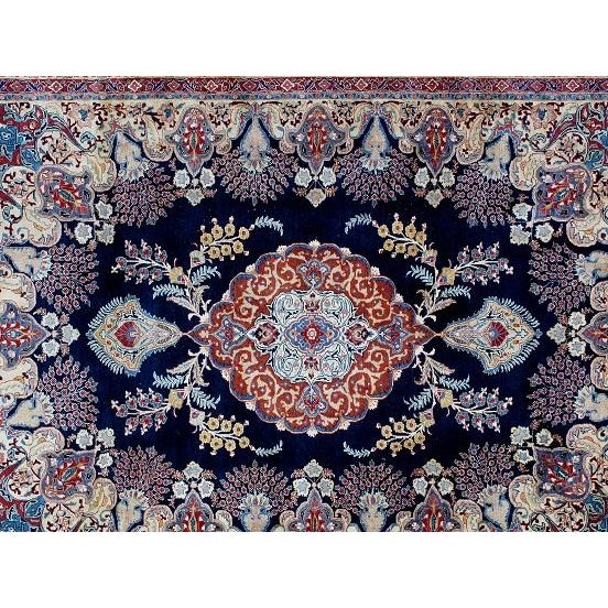 Antique Persian Tabriz , 9'6" X 12'8" For Sale - Image 4 of 6