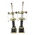1980s Brass & Black Marble Neoclassical Column Table Lamps, a Pair For Sale