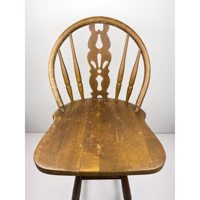 Vintage Wooden Bar Chair, 1992 For Sale - Image 11 of 13