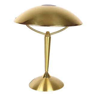 Vintage Halogen Brass Mushroom Table Lamp from Sölken Leuchten, 1970s For Sale