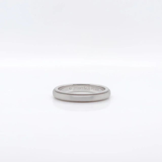 Metal Vintage Tiffany & Co. Platinum Band Ring Size 5.5 For Sale - Image 7 of 8