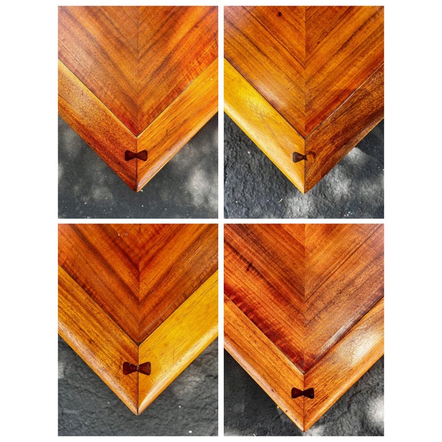 Wood Mid Century Modern Coffee Table With Butterfly Joint | ‘Parallel’ Collection by Barney Flagg for Drexel Furniture For Sale - Image 7 of 12