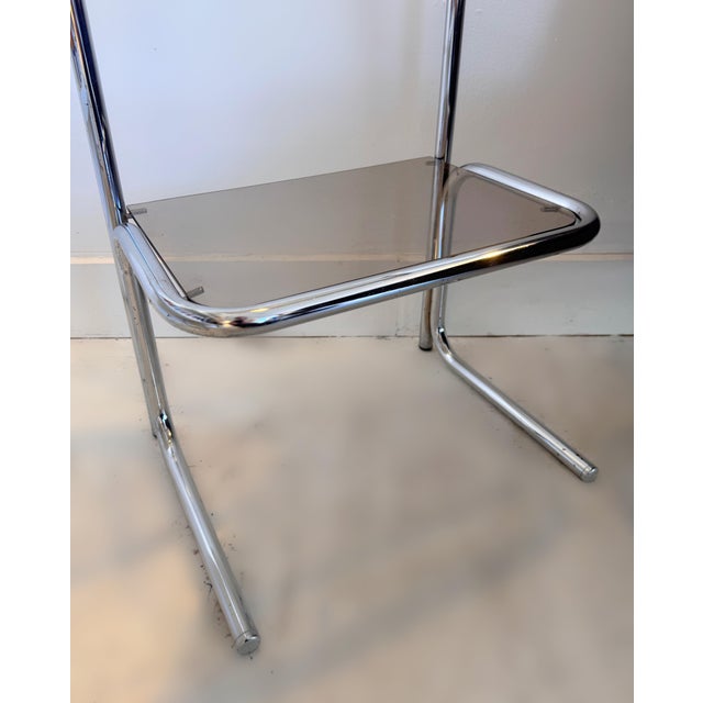 Mid-Century Modern Habitat Side Table in Chrome and Smoked Glass by Terence Conran for Habitat, 1970 For Sale - Image 3 of 6