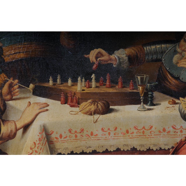 Chess Game, 1890, Oil Painting, Framed For Sale - Image 7 of 18