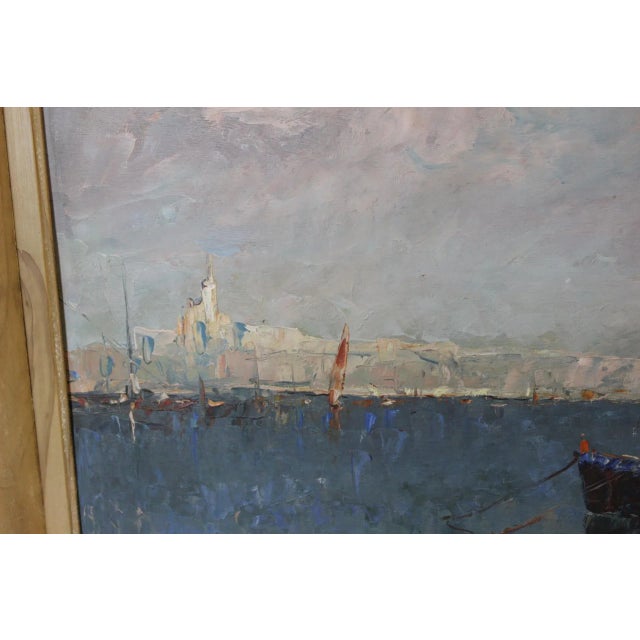 Karl Sim, View of Saint Tropez, 1950s, Oil on Panel, Framed For Sale - Image 6 of 11