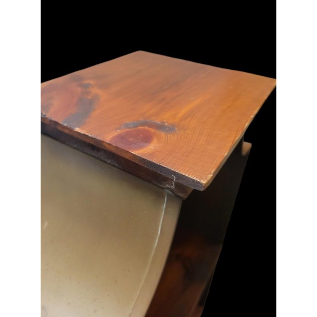 1980s Vintage Rare Spanish Brass Clad Wood Pagoda Regency Sarreid Style Wall Shelf For Sale - Image 5 of 11