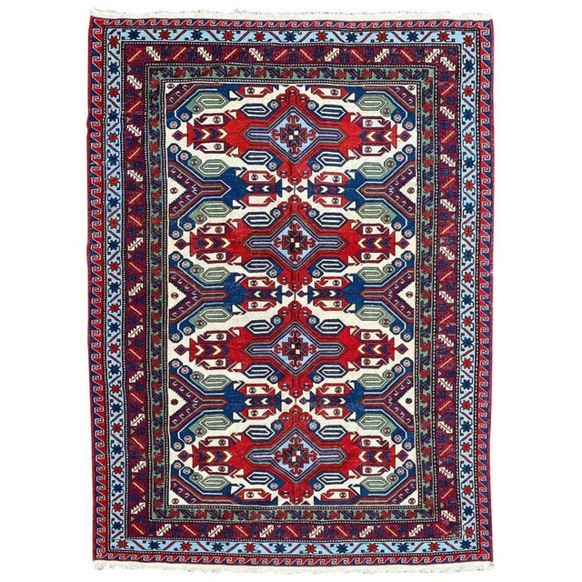 Vintage Caucasian Soumak Rug, 1950s For Sale - Image 15 of 15