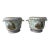 Hand Painted Bisque CachePots Set of 2 For Sale
