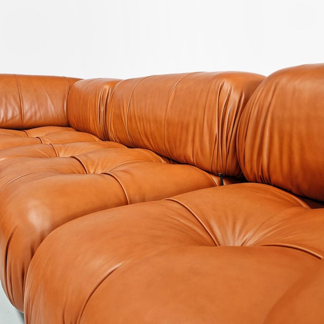 1970s Large Leather Camaleonda Sofa by Mario Bellini for B&B, 1970s, Set of 5 For Sale - Image 5 of 16