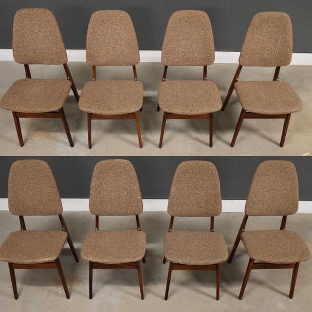 Mid-Century Modern Bruk Sorheim for Sorheim Mill Mid Century Norwegian Teak Dining Chairs - Set of 8 For Sale - Image 3 of 10