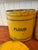 Mid-Century Modern Early 20th Century Bright Yellow Enamel Flour, Sugar, Coffee & Tea Kitchen Canisters – Set of 4 For Sale - Image 3 of 17