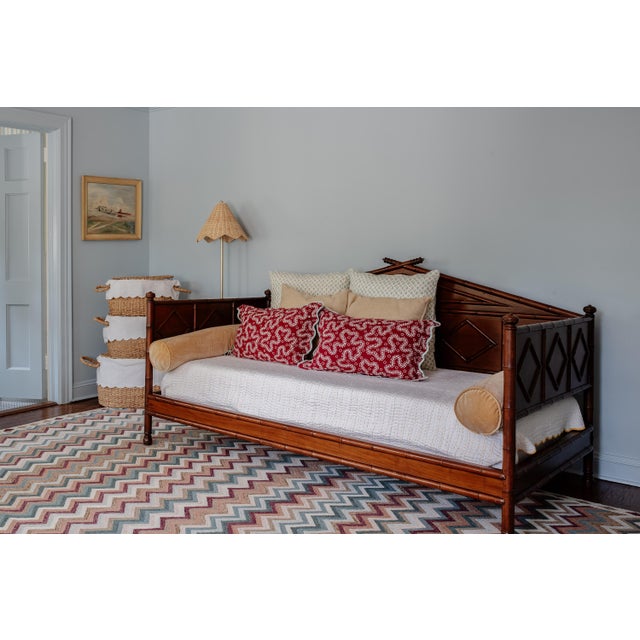 Contemporary Erin Gates by Momeni Abbot Blue & Taupe Chevron Wool Rug 2'3" X 8' Runner For Sale - Image 3 of 12