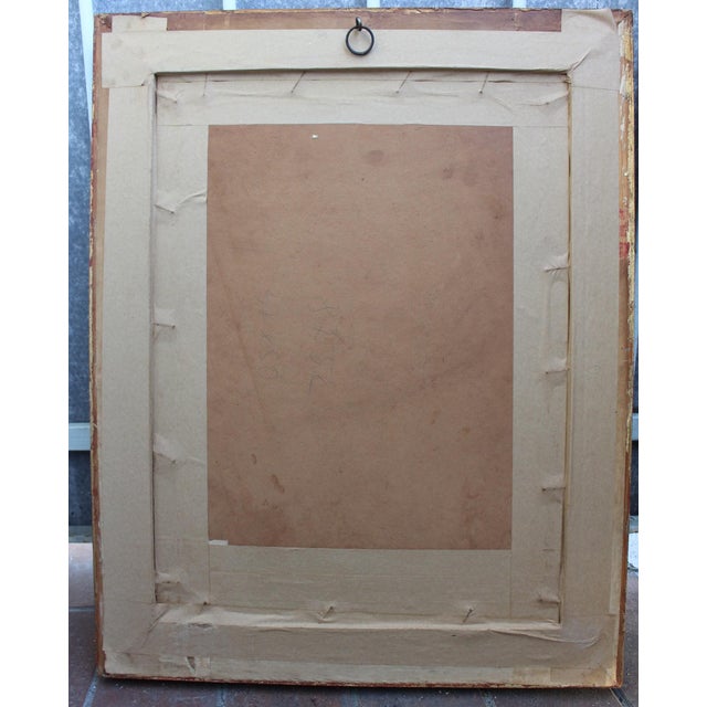 Jean Michel Basquiat 1970s Vintage Abstract Basquiat Style Framed Painting For Sale - Image 4 of 10