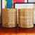 Pair of wall sconces in woven seagrass on a steel frame, made in France in the 1960s. They are not wired and can therefore...