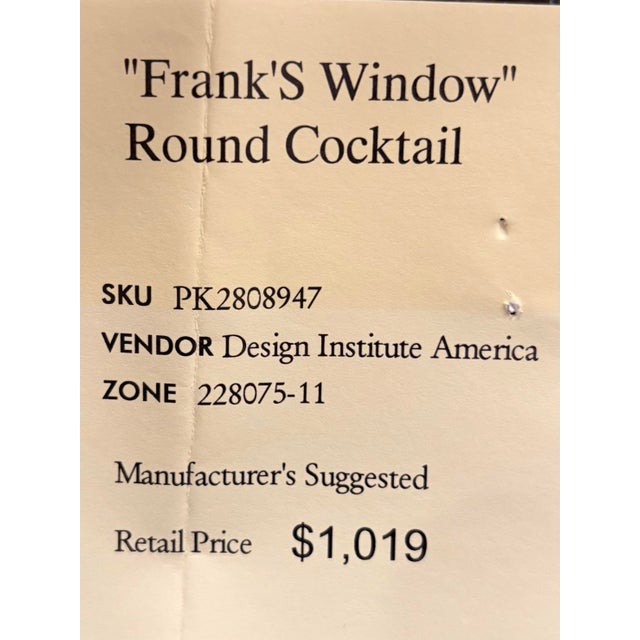 Design Institute America “Frank’s Window” Postmodern Cocktail & End Table Set For Sale - Image 11 of 11