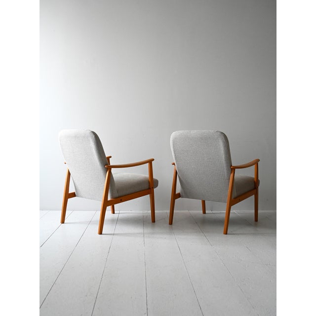 Set of Mid-Century Modern Scandinavian Oak Armchairs, 1960s For Sale - Image 4 of 9