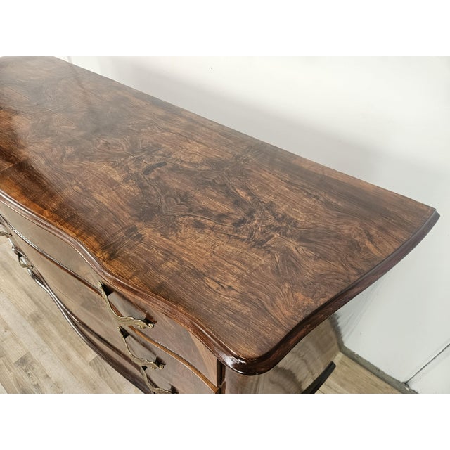 Brown Chippendale Chest of Drawers in Walnut Burl, 1940 For Sale - Image 8 of 18