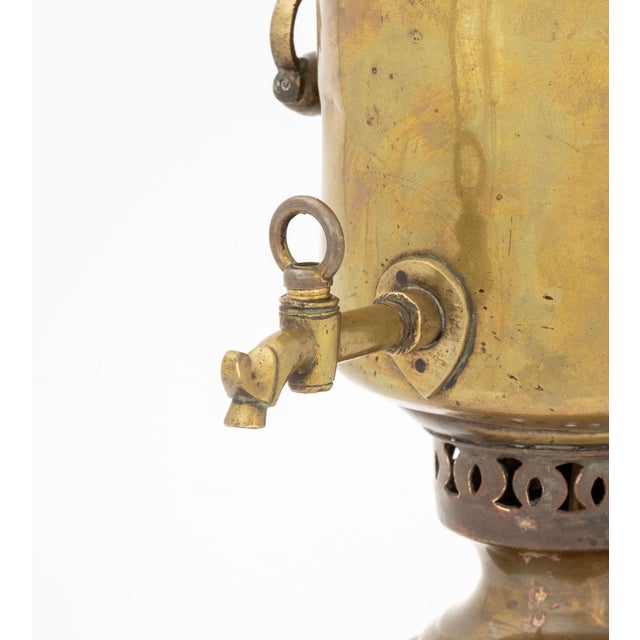 Imperial Russian Brass Samovar Mounted as Lamp For Sale - Image 4 of 9