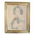 19th Century English or American Pencil Portrait Drawing of a Girl and Her Dog For Sale