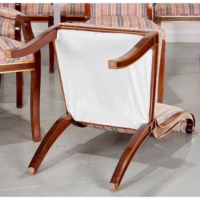 Wood 8 Baltic Empire Mahogany Dining Chairs 20th Century For Sale - Image 7 of 8