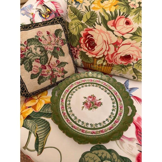 Vintage Needlepoint Pillow For Sale In Charleston - Image 6 of 6