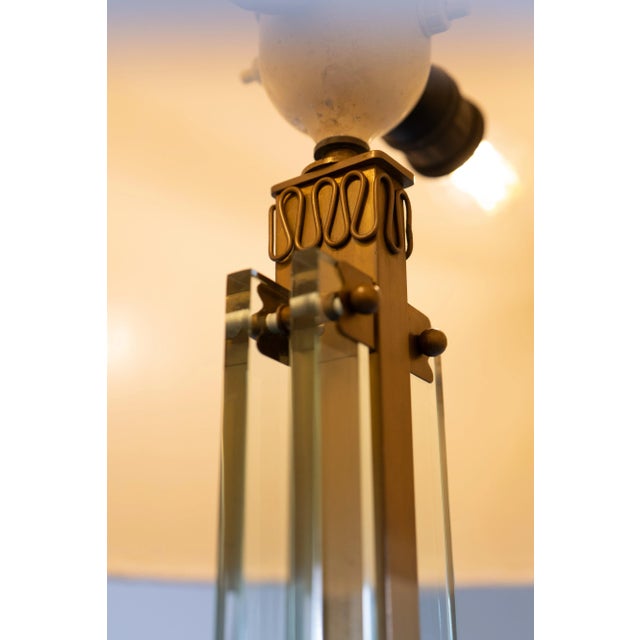 Murano Glass and Brass Floor Lamp, 1950s For Sale - Image 10 of 11
