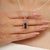 Metal Silver Contemporary Marquise Cut Dainty Iolite Drop Pendant for Her For Sale - Image 7 of 10